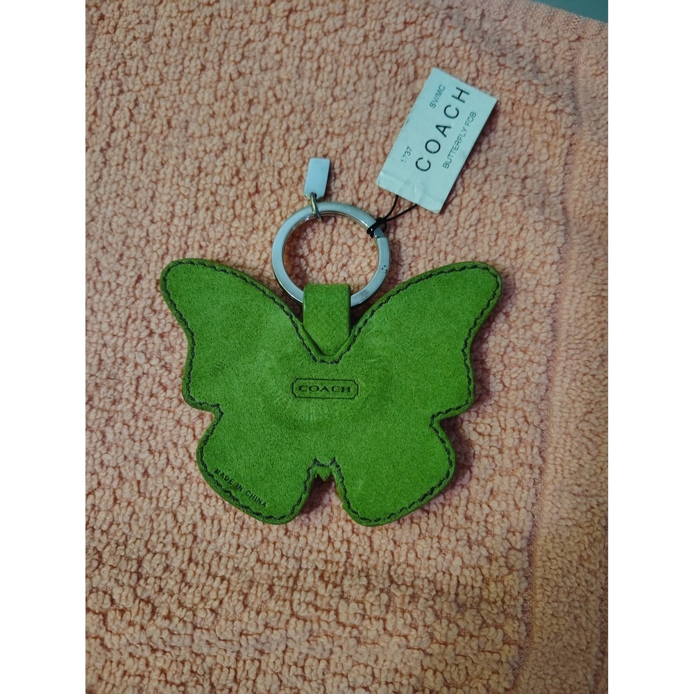 Coach Vintage Butterfly Charm - Suede, leather, silver hardware - Rare - Picture 6 of 9